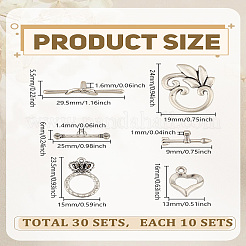 3 Styles Tibetan Style Alloy Toggle Clasps&nbsp;FIND-LP0007-65