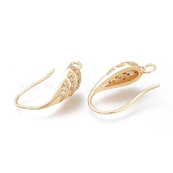 Brass Earring Hooks&nbsp;KK-H102-04G