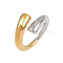 304 Stainless Steel Cuff Rings for Women&nbsp;RJEW-B133-01