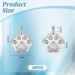 20Pcs 304 Stainless Steel Charms&nbsp;STAS-UN0056-19