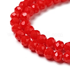 Opaque Solid Color Crystal Glass Rondelle Beads Strands&nbsp;EGLA-F049A-02