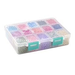 375G 15 Colors Baking Paint Glass Seed Beads&nbsp;SEED-JP0004-03-3mm