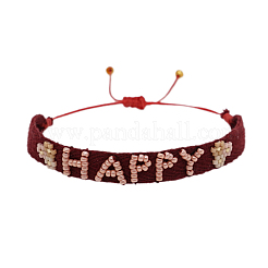 Adjustable Nylon Cord Braided Bead Bracelets&nbsp;BJEW-C011-14A