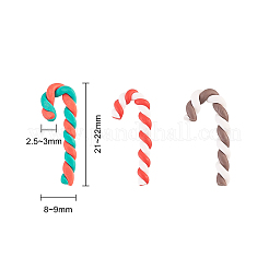 60Pcs 3 Colors Christmas Theme Handmade Polymer Clay Cabochons&nbsp;CLAY-CJ0001-31