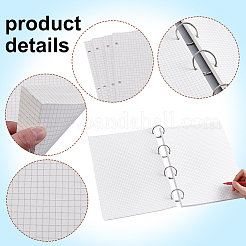 60Pcs Rectangle 4-hole Loose-Leaf Replacement Paper&nbsp;AJEW-WH0609-816