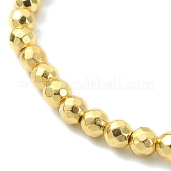 Non-magnetic Synthetic Hematite & Glass Seed Beaded Stretch Bracelet&nbsp;BJEW-JB09455