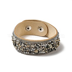 Faux Suede Snap Cord Bracelet&nbsp;BJEW-F428-08