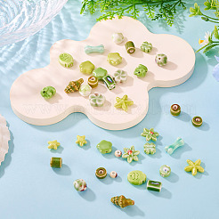 38Pcs 19 Styles Handmade Porcelain Beads&nbsp;PORC-TA0001-40