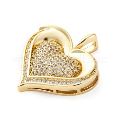 Brass Micro Pave Cubic Zirconia Pendants&nbsp;KK-S510-32G-01