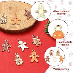 10Pcs 5 Styles Alloy Enamel Pendants&nbsp;FIND-YW0005-43