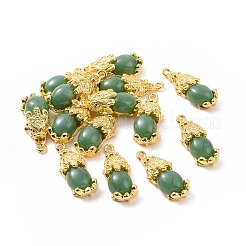 Alloy with Glass Imitation Jade Pendants&nbsp;FIND-G047-06G-02