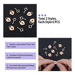 304 Stainless Steel Charms&nbsp;STAS-UN0012-02RG