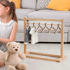 1Bag Wood Doll Clothes Rack&nbsp;DIY-UN0008-75