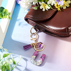 Alloy Resin Heart Keychains&nbsp;KEYC-TADJ0002-01G-U
