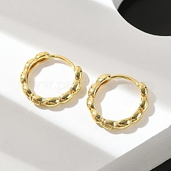 Brass Huggie Hoop Earrings&nbsp;EJEW-L231-33G