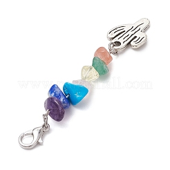 Natural Gemstone Chips Pendant Decorations&nbsp;HJEW-JM02589