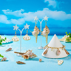 DIY Natural Shell Dangle Earring Making Kits&nbsp;DIY-TA0009-56