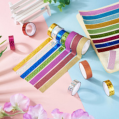 22Roll 2 Styles Laser Shining Bopp PET Plastic Scrapbook Decorative Adhesive Tapes&nbsp;AJEW-TA0002-10
