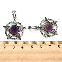Natural Amethyst Pendants&nbsp;G-P517-01P-01