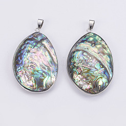 Abalone Shell/Paua Shell Big Pendants&nbsp;SSHEL-L008-22P
