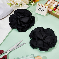 2Pcs Polyester Flower Iron Pins&nbsp;JEWB-GO0001-18E