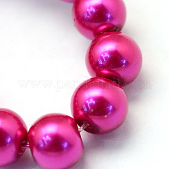 Baking Paint Pearlized Glass Pearl Round Bead Strands&nbsp;HY-Q003-4mm-17