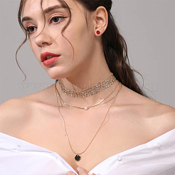30Pcs Ion Plating(IP) Brass Stud Earring Findings&nbsp;KK-DC0003-01