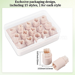 15Pcs 15 Styles Plastic Clay Molds&nbsp;DIY-WH20032-50