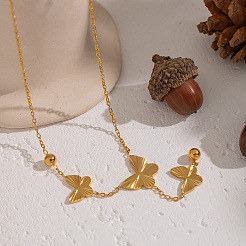 304 Stainless Steel Butterfly Pendant Necklaces for women&nbsp;EV4898