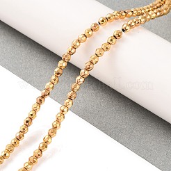 Electroplated Synthetic Non-magnetic Hematite Beads Strands&nbsp;LS-G-H027-B01-02