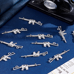 30Pcs Tibetan Style Alloy Rifle/Gun Pendants&nbsp;FIND-LP0002-34