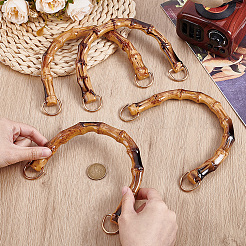 4Pcs Resin Imitation Bamboo Bag Handles&nbsp;DIY-BBC0002-91B