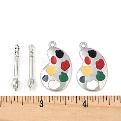 10Pcs 2 Styles Alloy Enamel Pendants&nbsp;ENAM-FP0003-08
