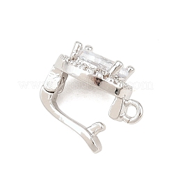 Brass Micro Pave Clear Cubic Zirconia Enhancer Shortener Pendant Bails&nbsp;KK-Z151-06P