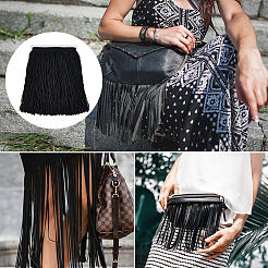 2M PU Imitation Leather Tassel Lace Trims&nbsp;SRIB-FH0001-06B