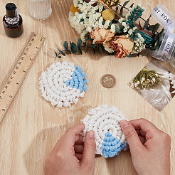 2Pcs Bohemian Macrame Cotton Car Cup Holder Coasters&nbsp;AJEW-OC0014-44A