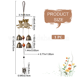 Owl Alloy Wind Chimes&nbsp;HJEW-WH0036-72