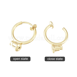 Brass Clip-on Earring Converters Findings&nbsp;KK-T038-243G