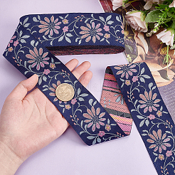 10 Yards Ethnic Style Embroidery Polyester Ribbons&nbsp;OCOR-WH0067-77B