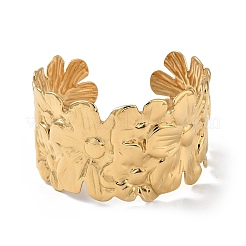 Ion Plating(IP) 304 Stainless Steel Cuff Bangles for Women&nbsp;BJEW-Z078-17G