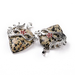 Natural Dalmatian Jasper Pendants&nbsp;G-P496-02P-06