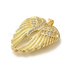 Rack Plating Brass with Cubic Zirconia Pendants&nbsp;KK-Z086-14G-01