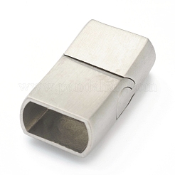 Tarnish Resistant 304 Stainless Steel Magnetic Clasps with Glue-in Ends&nbsp;STAS-B017-09P