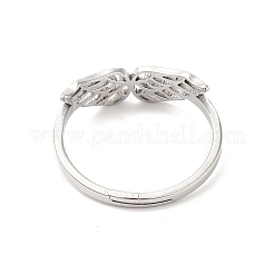 Non-Tarnish 304 Stainless Steel Hollow Wings Adjustable Ring for Women&nbsp;LS-RJEW-L107-033P