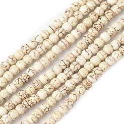 Synthetic Magnesite Beads Strands&nbsp;G-R016-A01-4mm