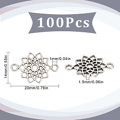 100Pcs Tibetan Style Alloy Connector Charms&nbsp;FIND-SC0006-16