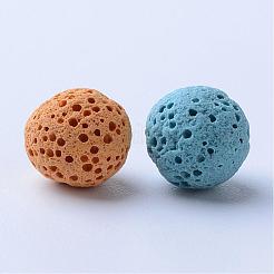 Unwaxed Natural Lava Rock Beads&nbsp;G-F325-16mm-M