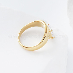 304 Stainless Steel Glass Finger Rings&nbsp;MD8256-1