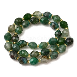 Natural Green Onyx Agate Beads Strands&nbsp;G-D305-B04-01