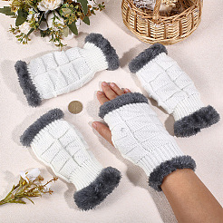 2 Pairs Acrylic Fiber Yarn Knitting Fingerless Gloves&nbsp;AJEW-DJ0001-67A